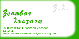 zsombor koszoru business card